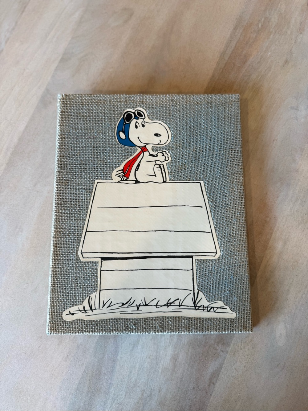 Vintage 1968 Hallmark Snoopy Scrapbook featuring a World War Flying Ace persona